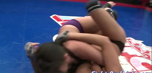  Sweet lezzies wrestling and pussylicking